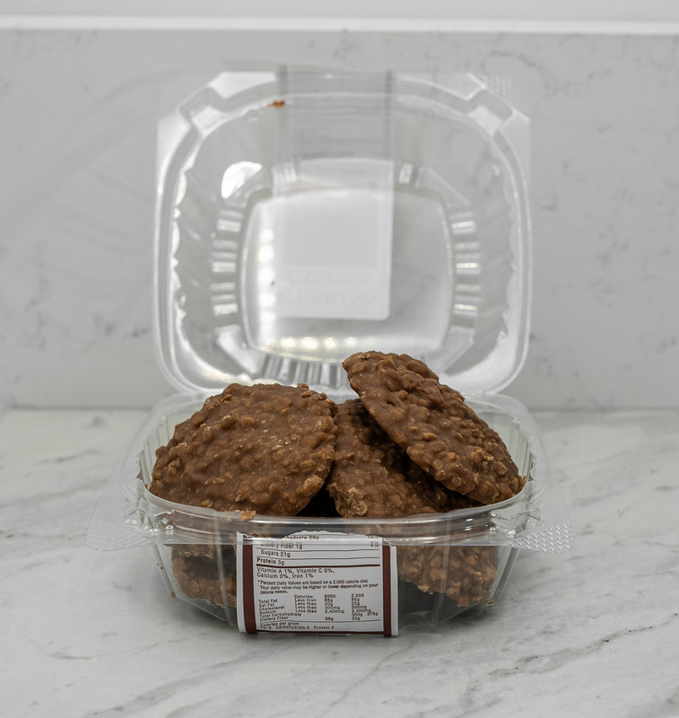 Chocolate No Bake Cookies in packaging